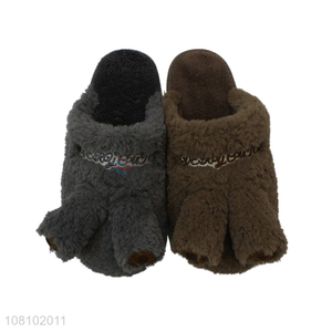 Top quality men winter warm indoor slippers for household