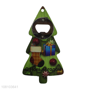 Yiwu supply Christmas tree magnetic bottle opener for sale