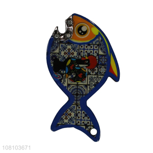 Top sale creative goldfish epoxy magnetic bottle opener