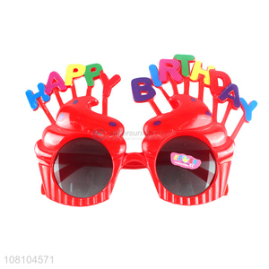 High quality happy birthday party glasses novelty kids sunglasses