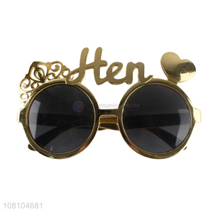 Top product letter party glasses gold funny sunglasses wholesale