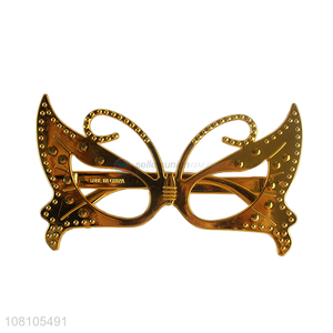 Recent design gold butterfly party glasses for kids and adults