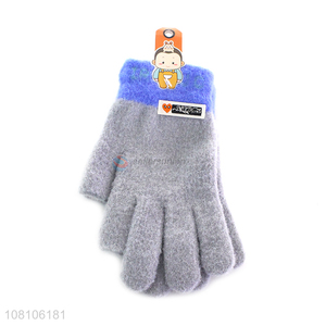 Yiwu market fleece lined gloves children thicken gloves