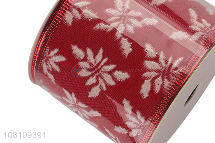 Hot items wired Christmas ribbon decorative ribbon roll