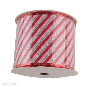 Recent design diagonal stripes glitter Christmas tree ribbon