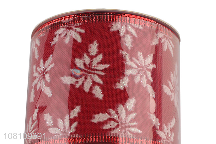 Hot items wired Christmas ribbon decorative ribbon roll
