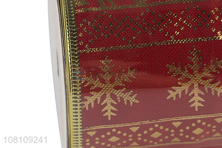 Hot items gold foil stamping polyester Christmas ribbon