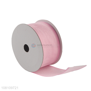 Low price solid color wide polyester ribbon Christmas ribbon