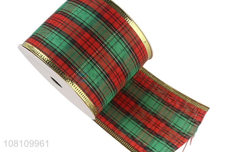 New hot sale Christmas tree plaid ribbon Christmas decoration