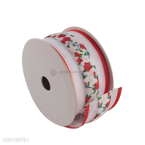 Yiwu market floral prints fabric ribbon Christmas gift wrapping