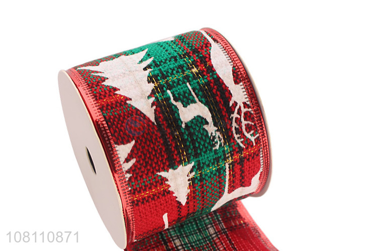 Custom Christmas Ribbon Printed Polyester Ribbons For Gift Wrapping