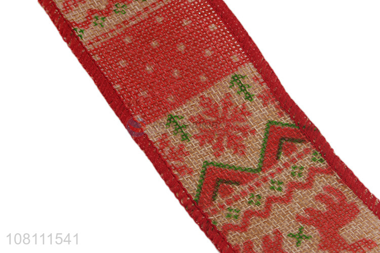 Fashion Design Wide Christmas Ribbon Christmas Tree Decorations Ribbons