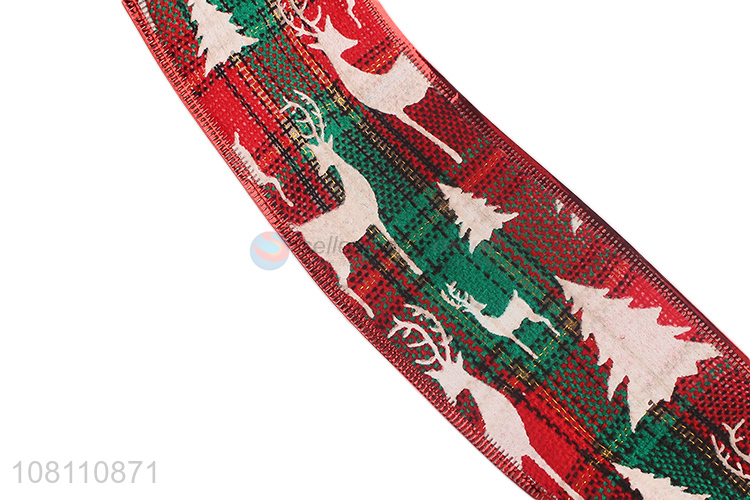 Custom Christmas Ribbon Printed Polyester Ribbons For Gift Wrapping