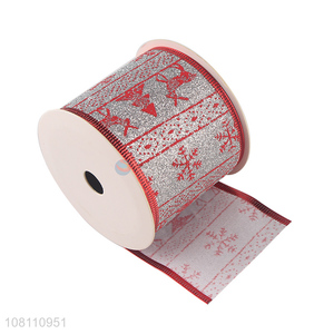 Hot Selling Glitter Christmas Ribbon For Gift Wrapping