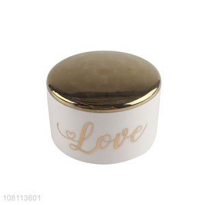 Top sale creative seal storage tank ceramic jewelry jar