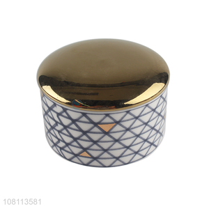 Yiwu direct sale fashion jewelry jar ceramic storage tank