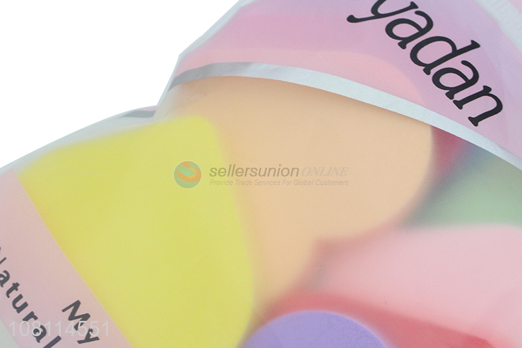 Best sale heart shape multicolor cosmetic puff for makeup