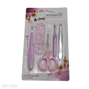 Good quality portable nail polishing manicure tools set