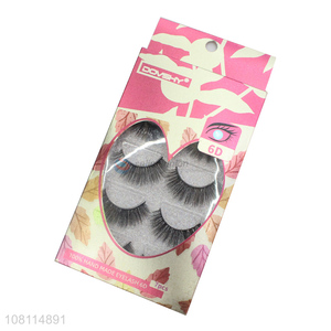 Yiwu market natural handmade false eyelashes for women