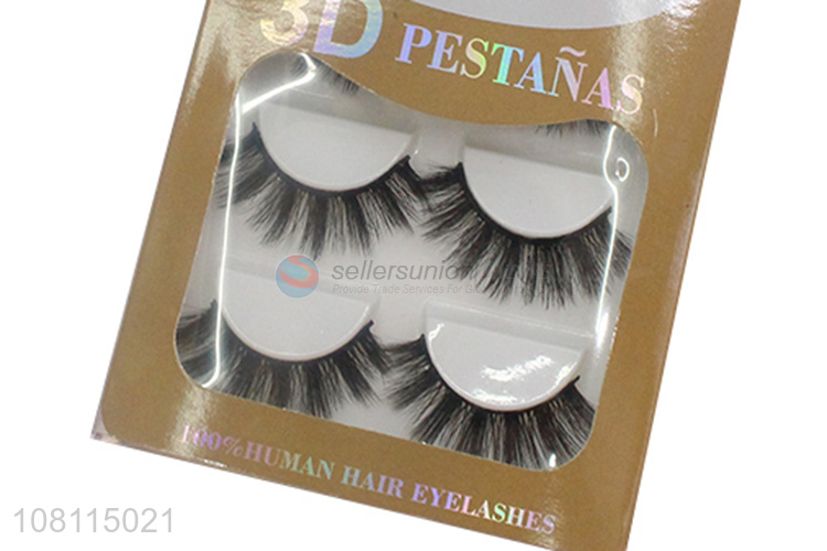 Hot sale natural handmade 3D women false eyelashes