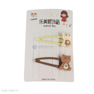 Wholesale cartoon metal snap hair clips hair barrettes for girls