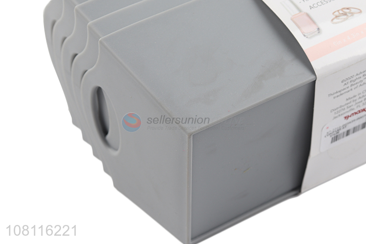 Yiwu market gray desktop storage box ladies cosmetic box