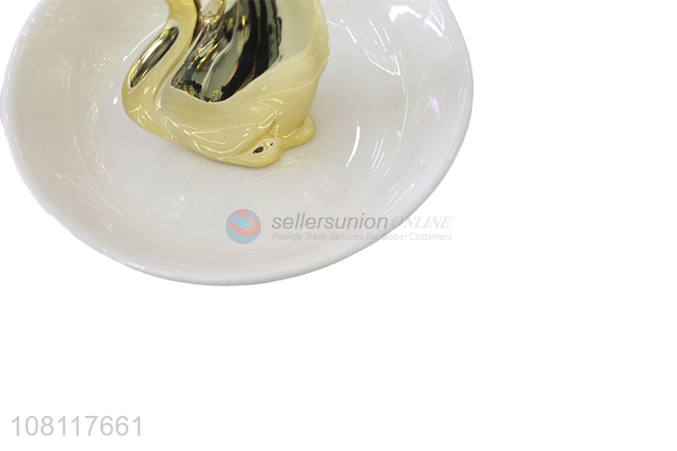 Wholesale ceramic cat ring holder ceramic jewelry dish for women