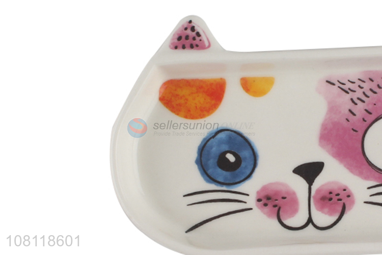 Best price cat shape ceramic plates dishes for tableware