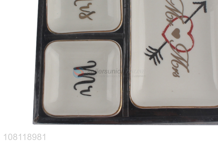 Factory price 3pieces ceramic plates set for dinnerware