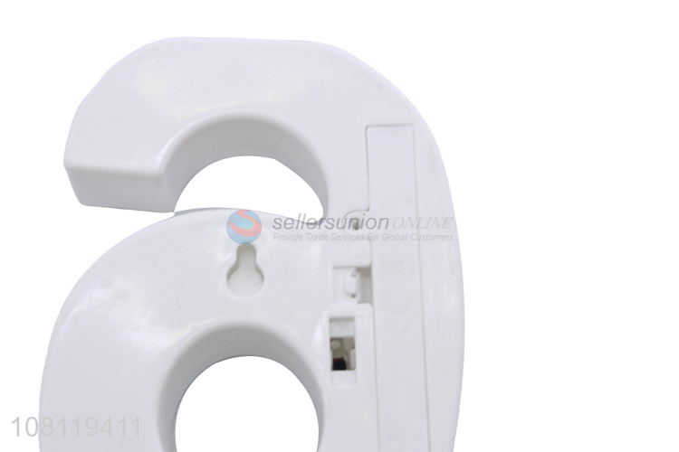 China factory quality white number 6 plastic crafts for sale