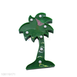 Factory price green coconut tree ornaments bedside night light