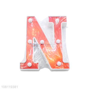 Yiwu factory creative letter N bedroom night light wholesale