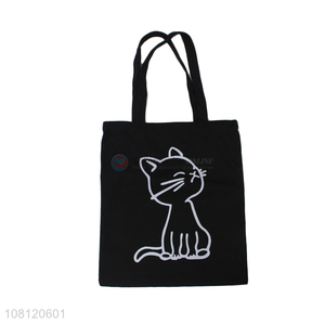 New arrival cartoon animal printed canvas shoulder bag shopping bag