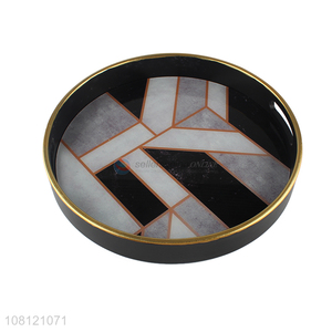 Good Sale Fashion Round Serving Tray For Restaurants And Coffee Shop