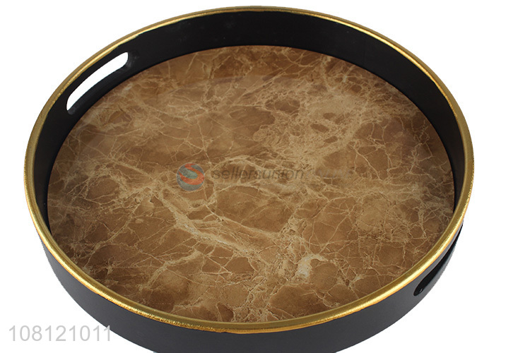 Good Quality Round Serving Tray For Coffee Shop