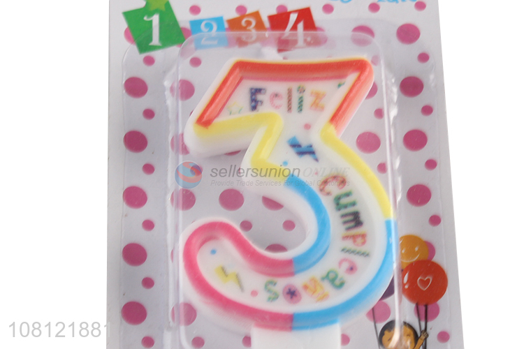 Top quality eco-friendly safety number candles for birthday