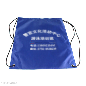 Factory price custom logo 420D oxford cloth drawstring bag backpack