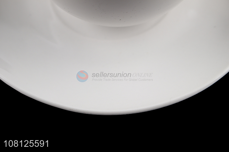 Good quality ceramic coffee mug and saucer set for home use