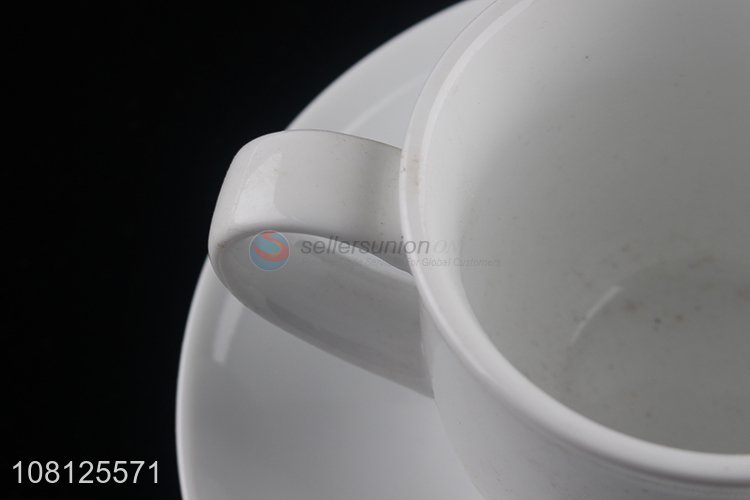 Online wholesale ceramic cup and saucer set coffee mug set