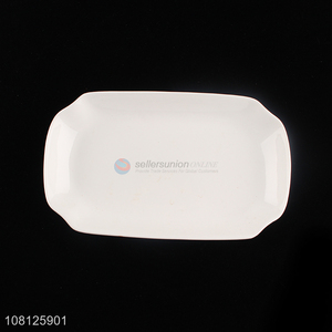 Hot sale rectangular ceramic serving plate for restaurant