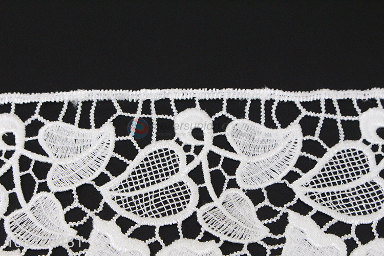 Factory supply white lace fabric lace trim embroidery decoration