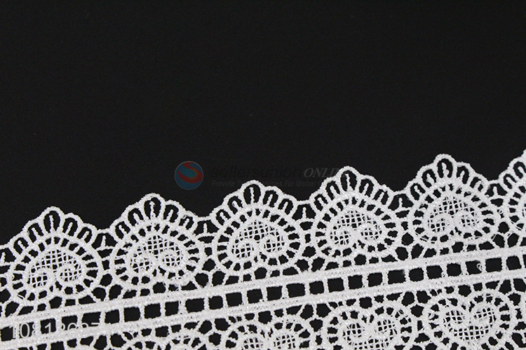 Latest products white embroidery lace trim for garment accessories