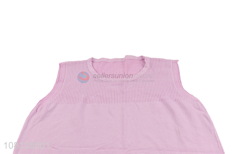 Wholesale women pullover knit veset ladies sleeveless tank top