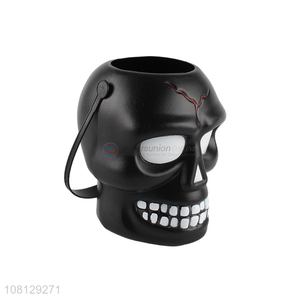 Wholesale Halloween skull <em>bucket</em> <em>plastic</em> candy <em>bucket</em> for decor