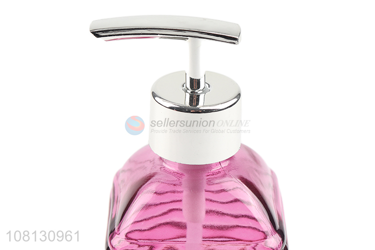 Good quality glass press lotion bottle vacuum glass bottle