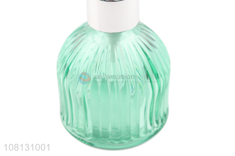 Factory price green transparent glass lotion bottle