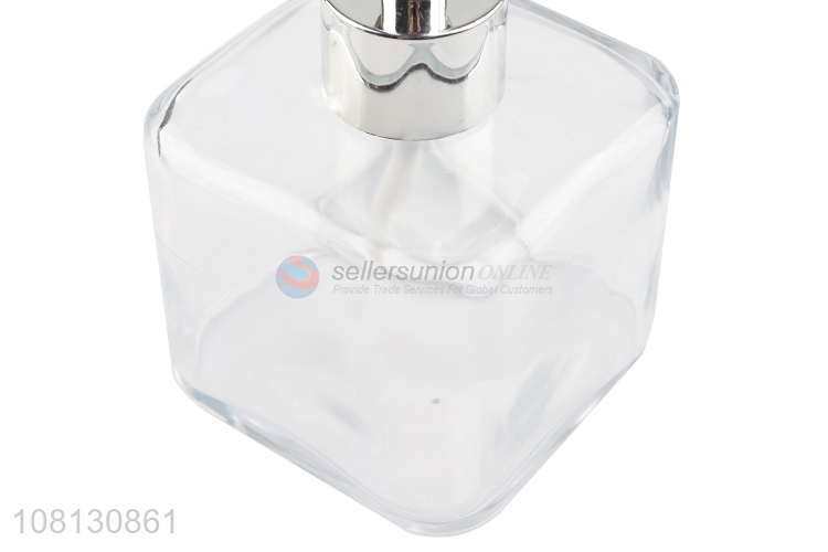 New product creative transparent pressing glass lotion bottle