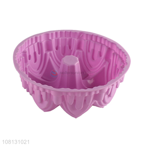 Yiwu wholesale purple silicone cake mold for kitchen baking