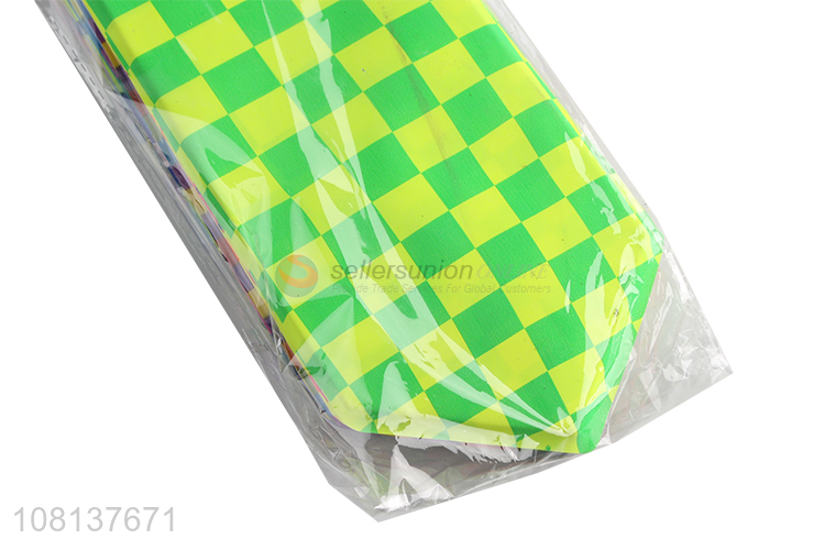 New arrival pvc ties check pattern necktie costume party props