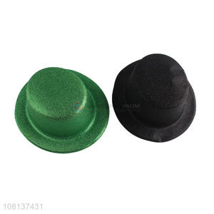 China supplier glitter pvc fedora party hat gentleman hats